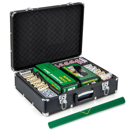 Coffret de 600 jetons de poker avec étui - Jetons en argile de 14 g