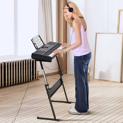 61-Key Digital Keyboard Piano, Lighted Keys, USB MIDI