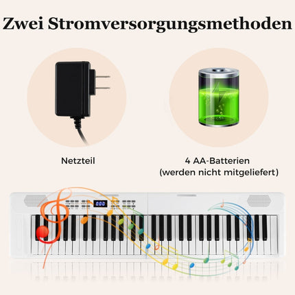 Clavier électronique pliable 61 touches avec MIDI et fonction split