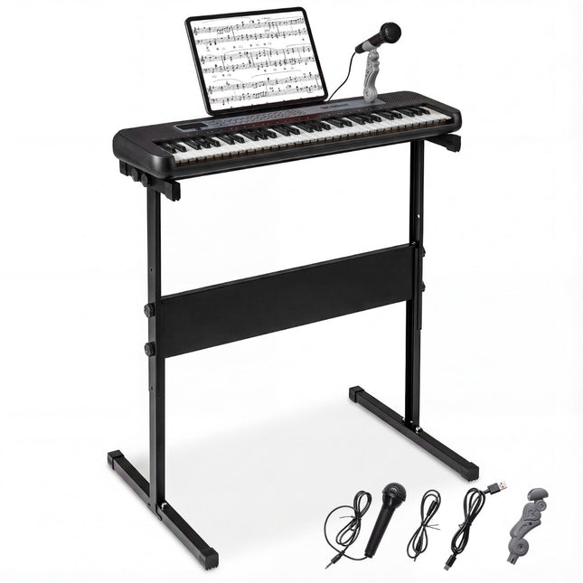 Clavier de piano pour enfants à 61 touches avec support réglable et micro