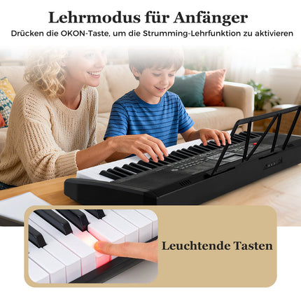 Clavier portable 61 touches avec 200 rythmes et sonorités