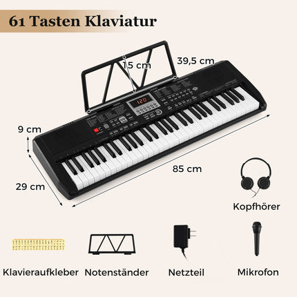 Clavier portable 61 touches avec 200 rythmes et sonorités