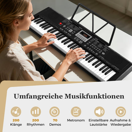 Clavier portable 61 touches avec 200 rythmes et sonorités