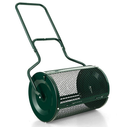 Épandeur de compost de 68 cm de large avec barres latérales améliorées et poignée en forme de U vert