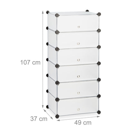 Armoire à chaussures à 6 compartiments
