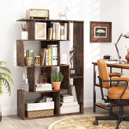 Bibliothèque à 6 cubes avec système anti-basculement, design moderne