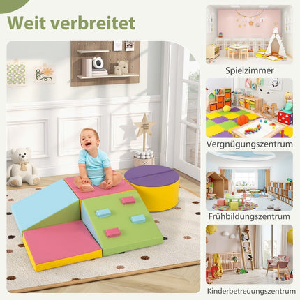 6 pièces. Blocs de construction en matériaux honteux pour enfants avec rochers d'escalade pour grimper et ramper.