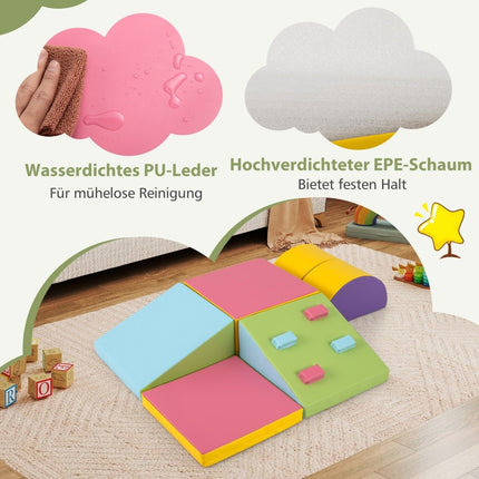 6 pièces. Blocs de construction en matériaux honteux pour enfants avec rochers d'escalade pour grimper et ramper.