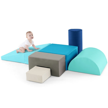 6 pièces. Blocs de construction en mousse Blocs de construction géants pour courir et grimper Blocs de construction souples en mousse bleu marine