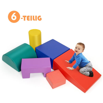 6 pièces. Blocs de construction en mousse Blocs de construction géants pour courir et grimper Blocs de construction souples en mousse rouge