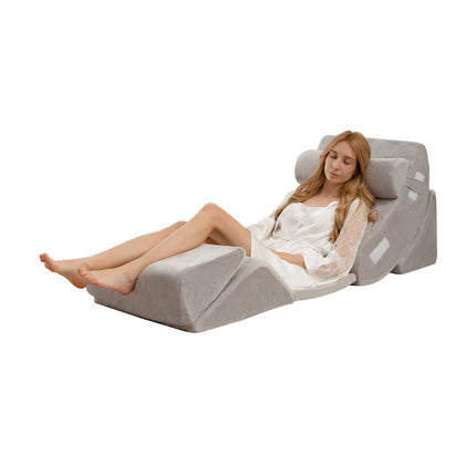 6-teiliges Memory Foam Keilkissen-Set zur Schmerzlinderung
