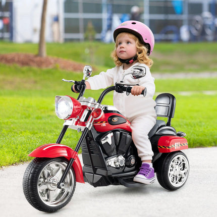 6V Kinder-Elektromotorrad mit Licht & Sound, Rot