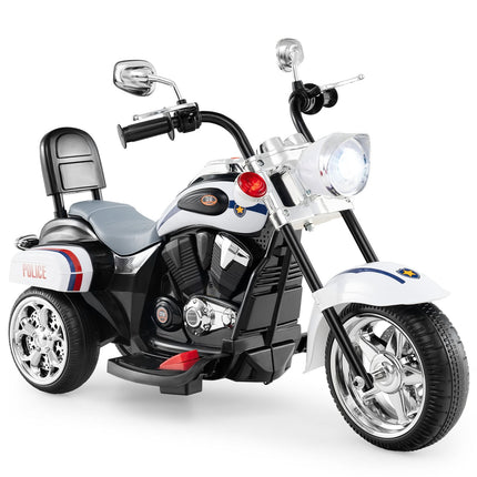 6V Kinder-Elektro-Polizeimotorrad, verstellbares Licht & Sound