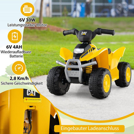 Quad électrique 6 V pour enfants avec phares à LED, 18-36 mois