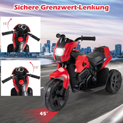 6V Kinder-Elektro-Dreirad-Motorrad mit LED-Scheinwerfer