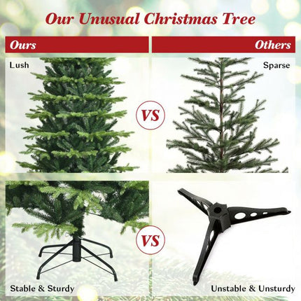 Sapin de Noël artificiel de 1,80 m, articulé, support en métal