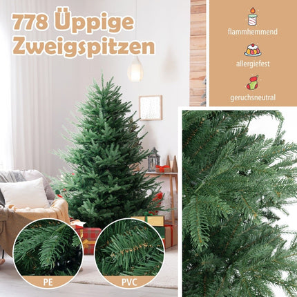 180 cm künstlicher Weihnachtsbaum mit 240 LED-Lichtern