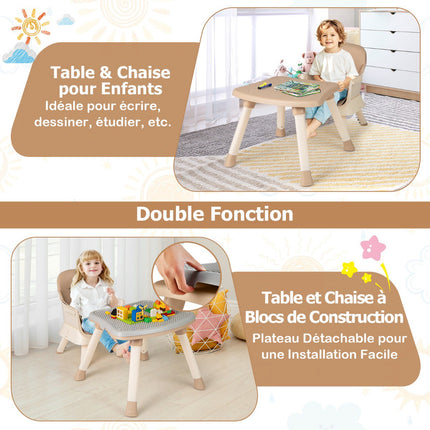 Chaise haute bébé convertible 6 en 1, tablette, harnais 5 points, marron