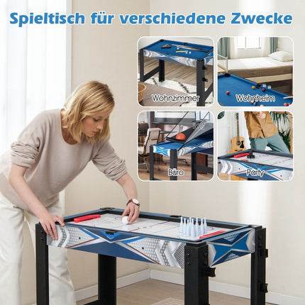 6-in-1 Multi-Spieltisch: Kicker, Basketball, Billard