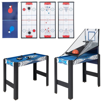 6-in-1 Multi-Spieltisch: Kicker, Basketball, Billard