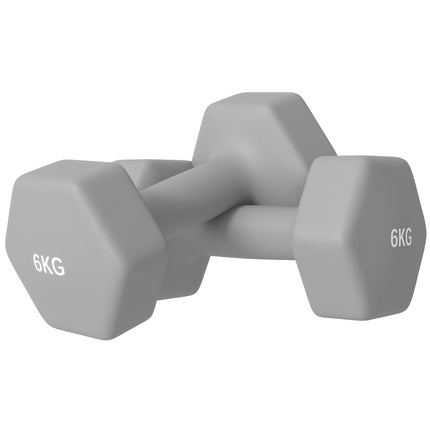 6 kg Hex Hantel-Set, rutschfester Griff, Heim-Fitnessstudio