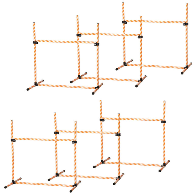 Agility-Trainings-Set für Hunde, Orange – Stangen, Pfeife & Tasche