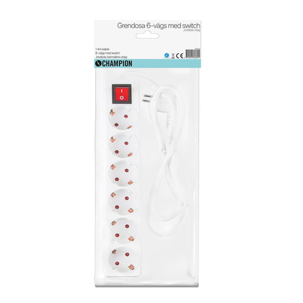 6-fach Verteilerdose mit Schalter
