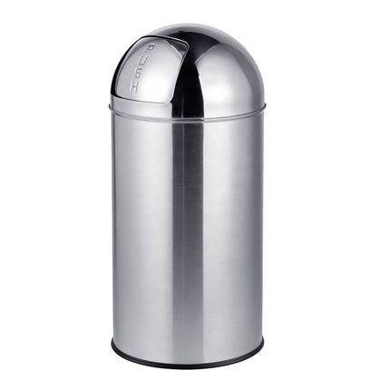 Poubelle de 70 L en acier inoxydable avec couvercle à pression et seau intérieur
