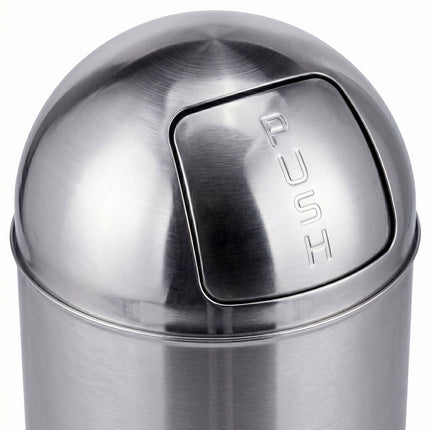 Poubelle de 70 L en acier inoxydable avec couvercle à pression et seau intérieur
