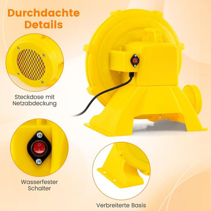Ventilateur gonflable 750 W avec poignée et piquets