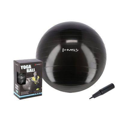 Ballon de gymnastique noir de 75 cm - Surface antidérapante et anti-éclatement