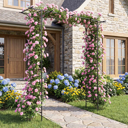 Arche de jardin en métal de 2,13 m pour plantes grimpantes