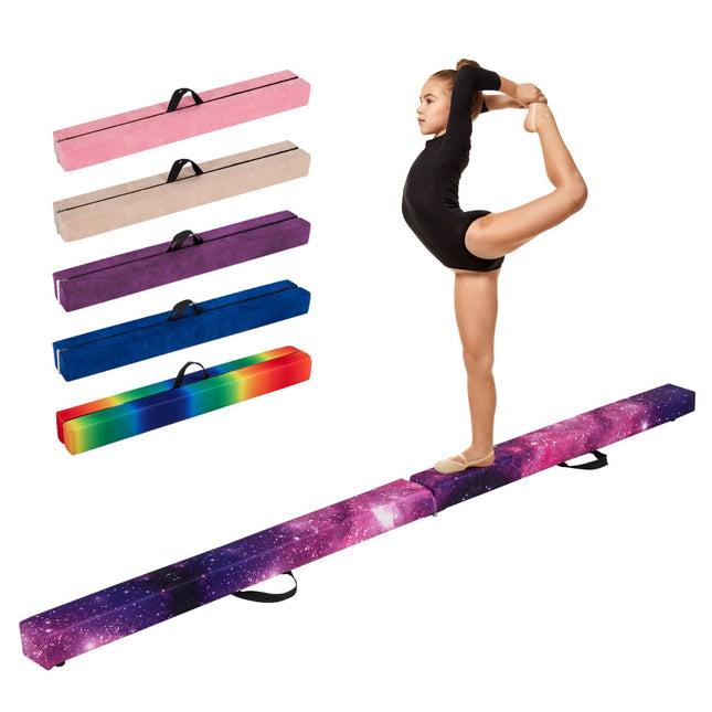 Poutre d'équilibre pliable de 2,13 m (7 pi) avec poignées pour la gymnastique