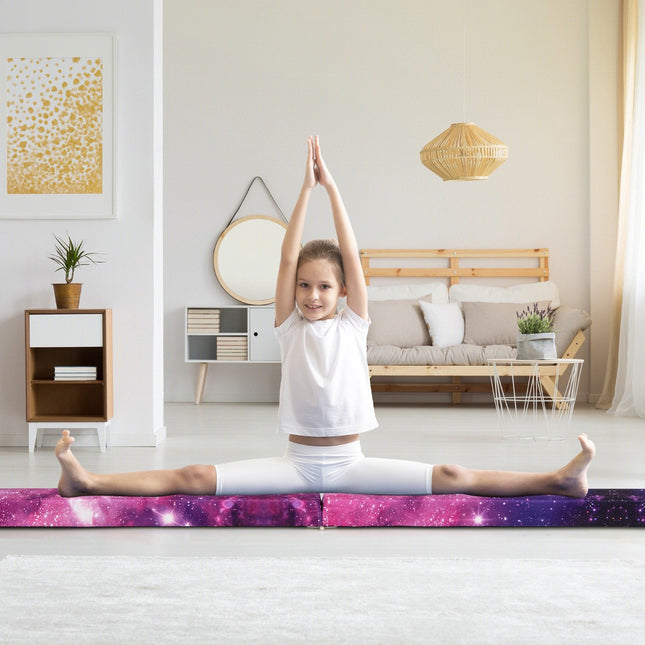 Poutre d'équilibre pliable de 2,13 m (7 pi) avec poignées pour la gymnastique