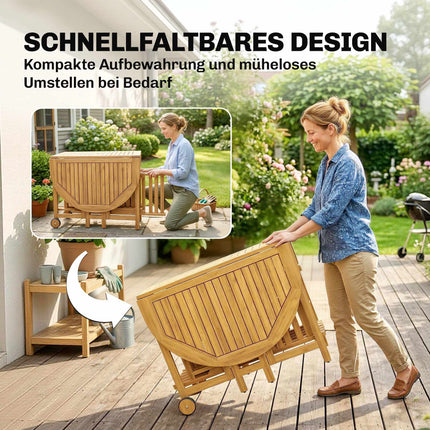 7-teiliges Klappbares Outdoor-Essgarnitur, FSC-Akazienholz