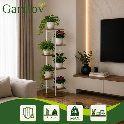 Support à plantes en métal à 7 niveaux, style loft, 120 cm