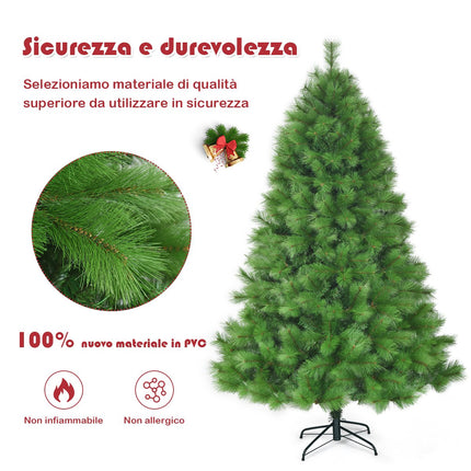 Sapin de Noël artificiel de 2,13 m (7 pi), articulé, 808 branches, avec support