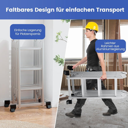 Échelle multifonction en aluminium 7 en 1, capacité de 150 kg
