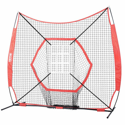 7x7 Ft Baseball Softball Practice Net, Bow Frame, Carry Bag