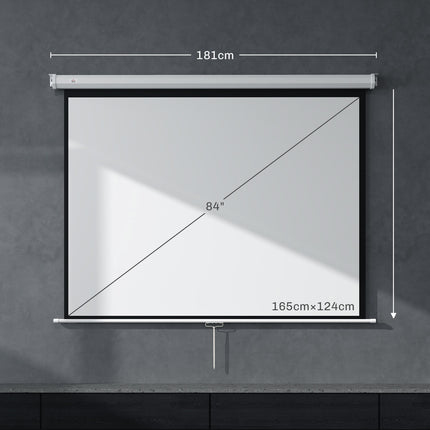 Écran de projection 4:3 84" 4K HD, montage mural/plafond