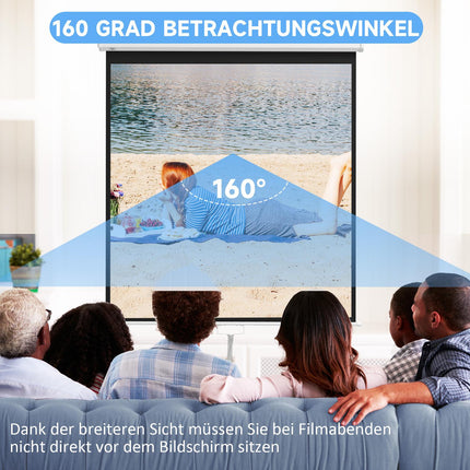 85 Zoll 4K HD Beamer-Leinwand, 1:1 Format, 160° Betrachtungswinkel