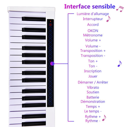 Digitalpiano-Keyboard mit 88 Tasten, Bluetooth, Pedal und Tasche
