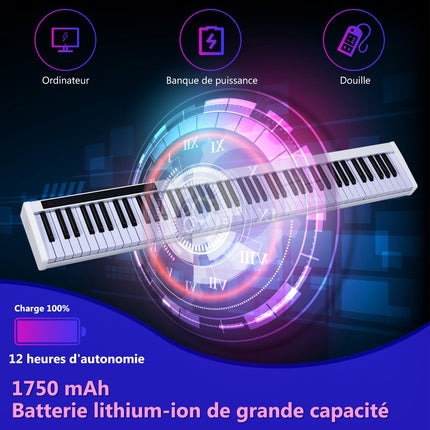 Digitalpiano-Keyboard mit 88 Tasten, Bluetooth, Pedal und Tasche
