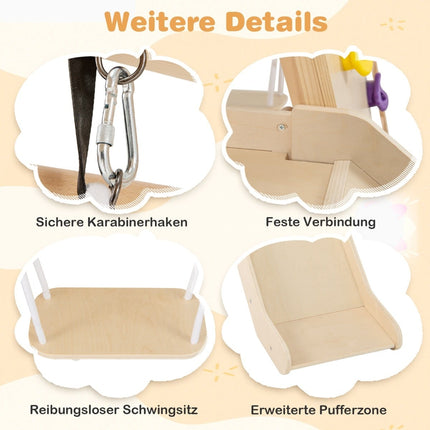 8-in-1 Indoor-Dschungel-Fitnessstudio-Set mit Rutsche und Schaukel