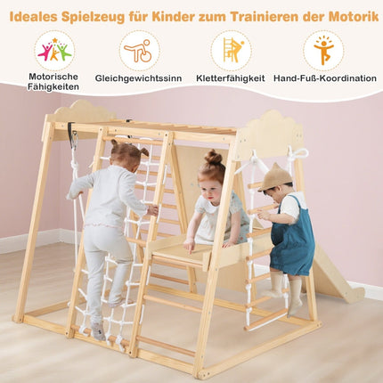 8-in-1 Indoor-Dschungel-Fitnessstudio-Set mit Rutsche und Schaukel