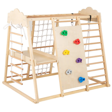 8-in-1 Indoor-Dschungel-Fitnessstudio-Set mit Rutsche und Schaukel