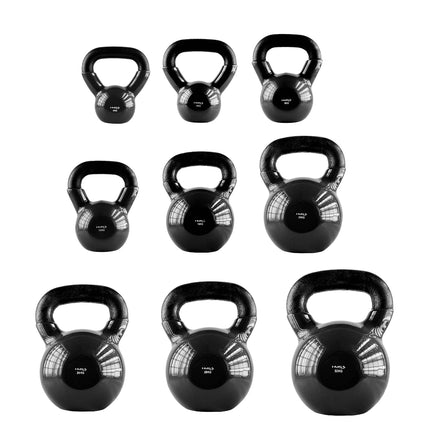 Kettlebell en fonte 8 kg - Noir