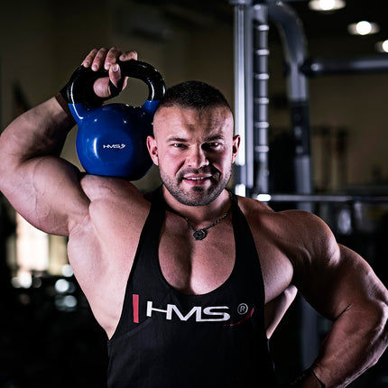 Kettlebell en fonte 8 kg - Bleu