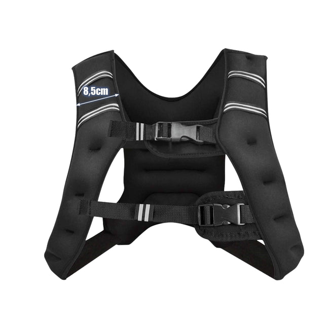 8 kg Gewichtsweste, Neopren, verstellbar, mit reflektierender Tasche