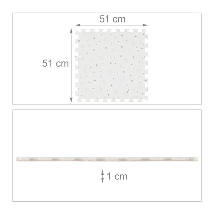 8 Puzzlematten mit Sternen